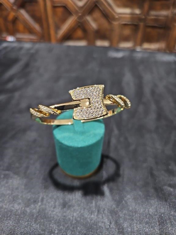 18K/Italy  Gold Filled Bangle -(Stamped 18K/Italy)-Warranty Quality-Gift