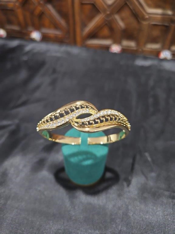 18K/Italy  Gold Filled Bangle -(Stamped 18K/Italy)-Warranty Quality-Gift