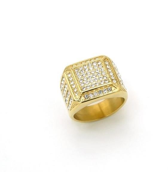 Italy 925 Silver  Hip Hop Men's Ring (Stamps)-12 US