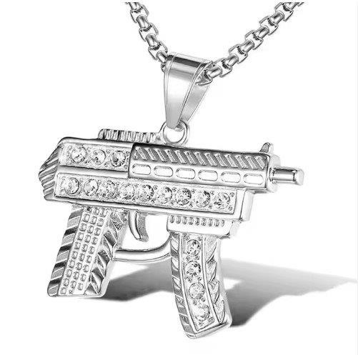Pendant in 18k white Gold Plated-free chain