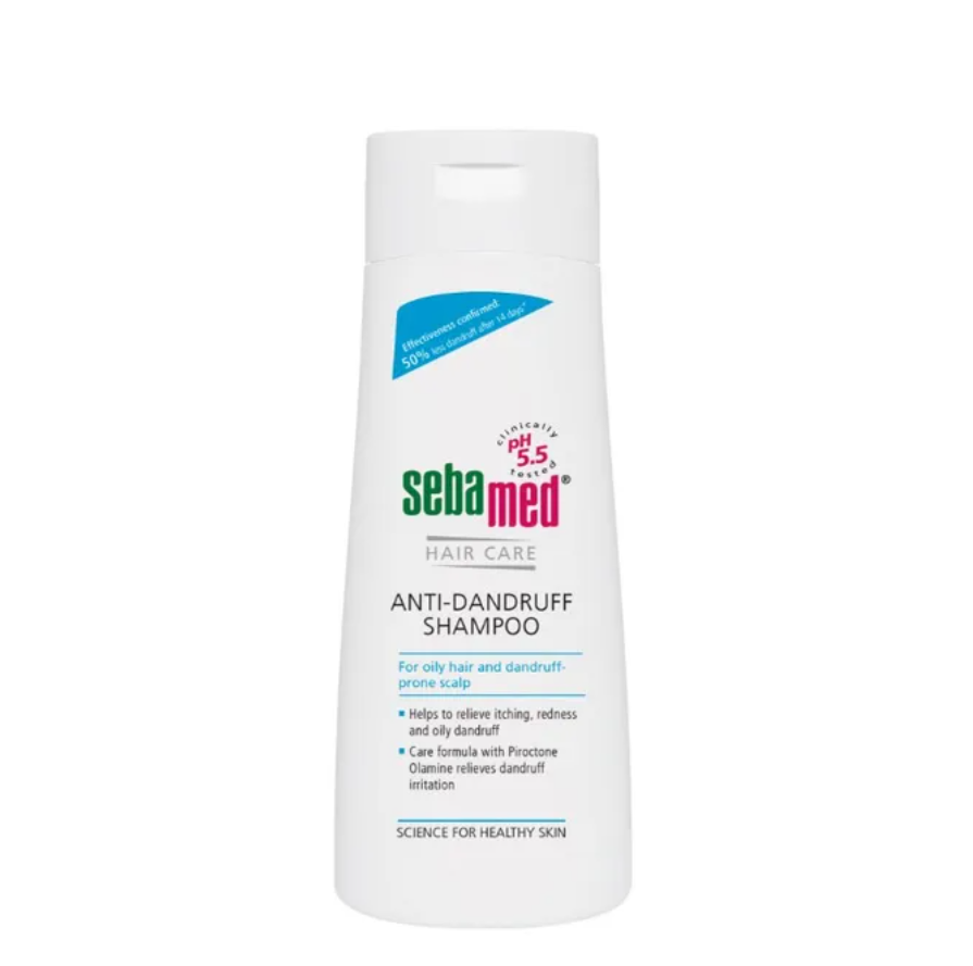 2 x SEBA MED Anti-Dandruff Shampoo For Oily Hair & Flaky Scalp, 200ml.