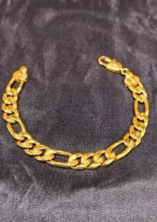 18k Italy Stamped Yellow Gold Filled Bracelet-Quality Guarantee-19cm