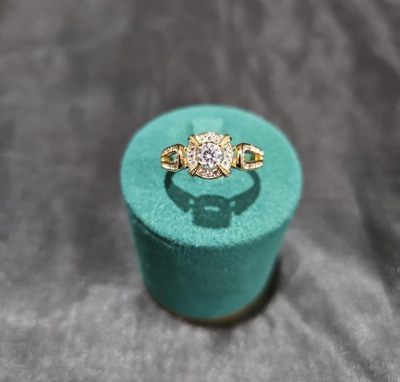 18K/Italy Gold Filled Ring -(stamped 18K/Italy)-Warranty Quality-Bonus Gift