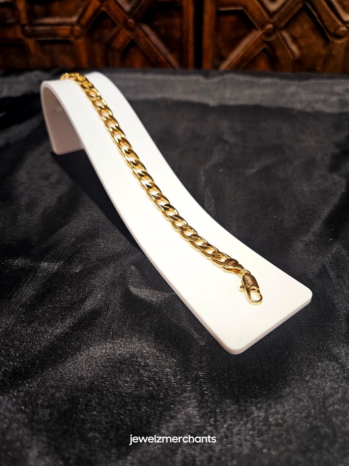 18KGF/Italy Stamped Yellow Gold Filled Bracelet -17.5cm-Bonus Gift
