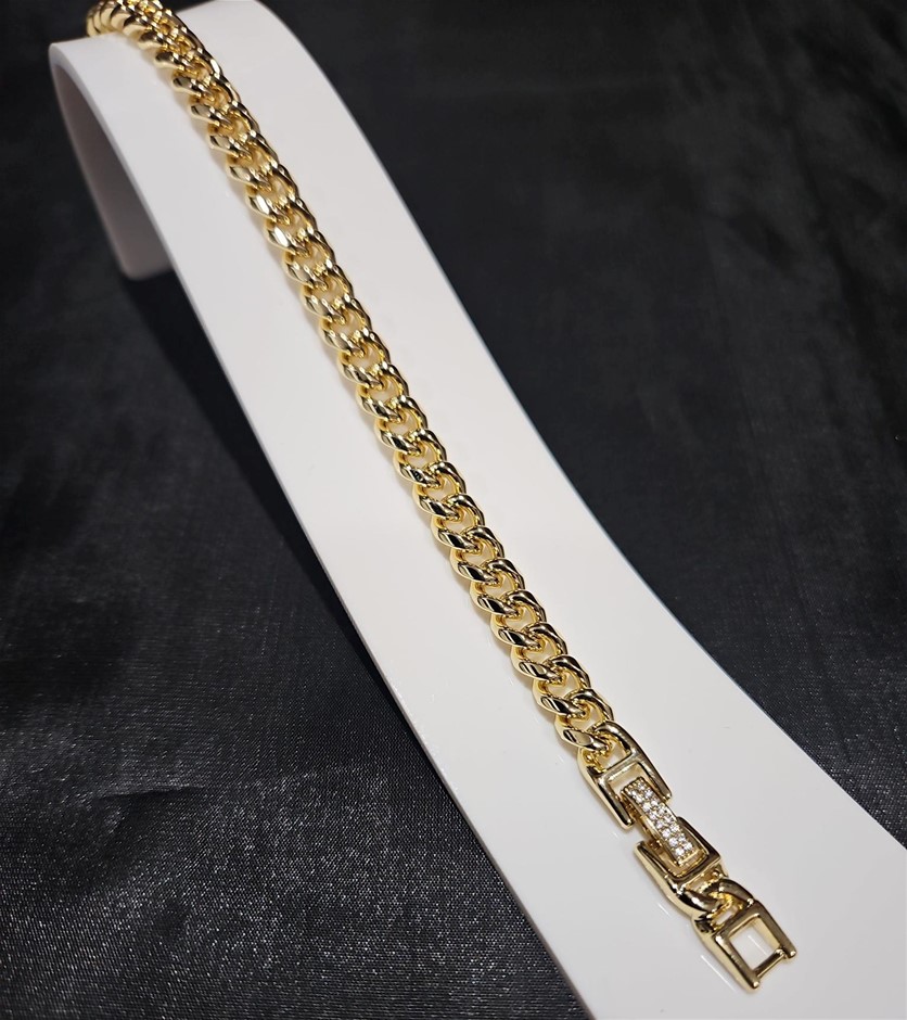 18K/Italy Gold Filled Bracelet -(stamped 18K/Italy)-Warranty Quality