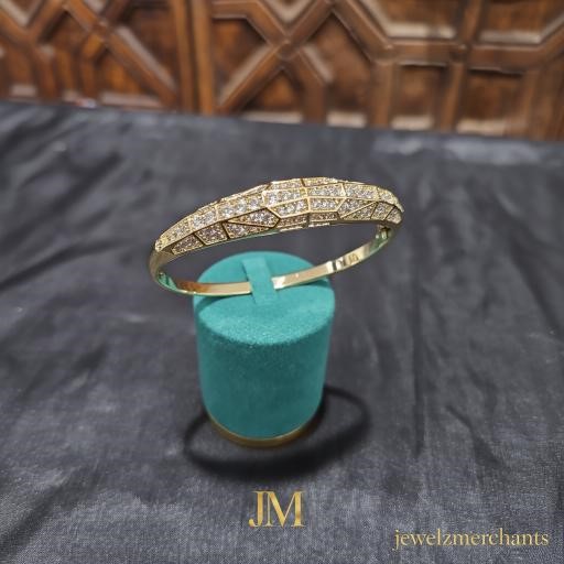 18K/Italy Gold Filled Bangle -(stamped 18K/Italy)-Warranty Quality