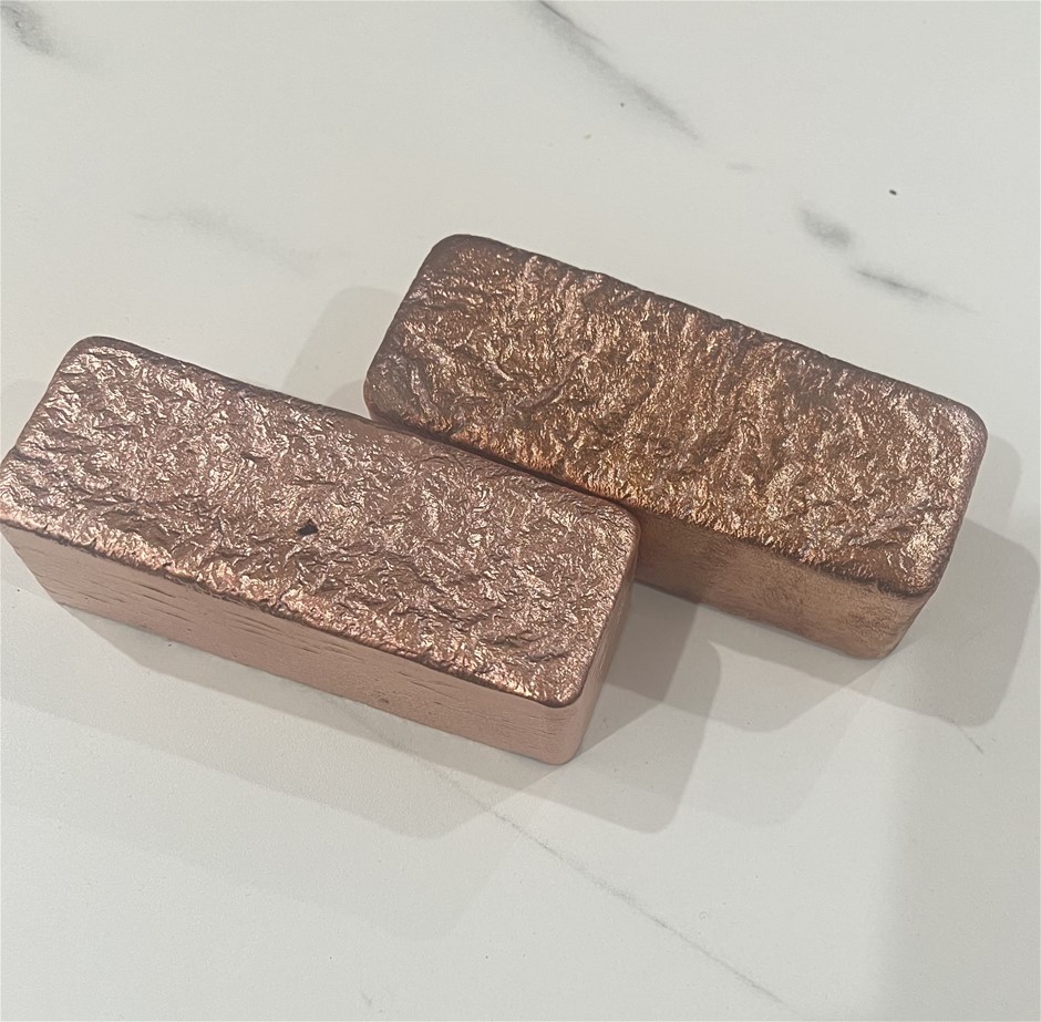 2 x 1 Kilo Copper Investment Bar