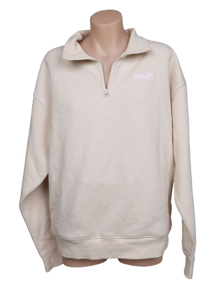 PUMA Women's ESS No.1 Logo Fleece Half-Zip, Size S, Alpine Snow (87), 13559
