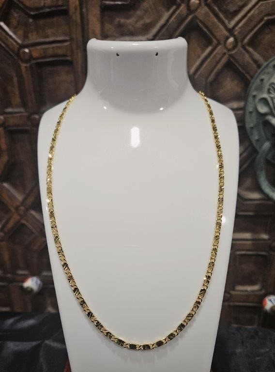 18KGold Filled /Italy Stamped Yellow Chain -50CM-4MM-Bonus Gift