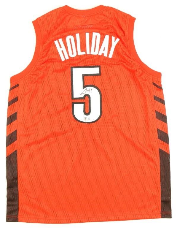NBA STAR JRUE HOLIDAY SIGNED JERSEY