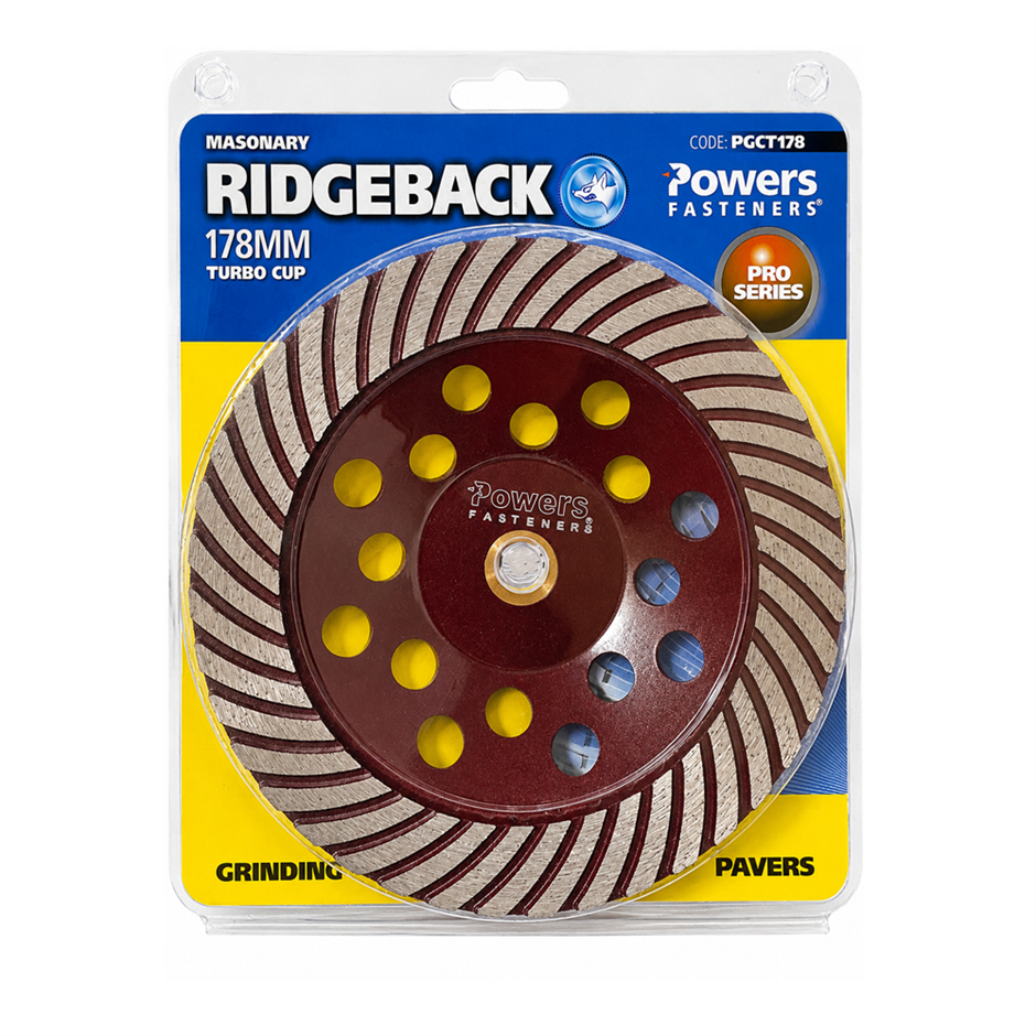 POWERS FASTNERS RIDGEBACK Pro Series 178mm Masonary Turbo Style Concrete Gr