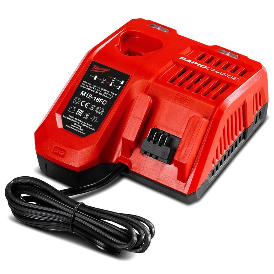 MILWAUKEE 12V - 18V Multi Voltage Rapid Battery Charger. NB: Not in Origina