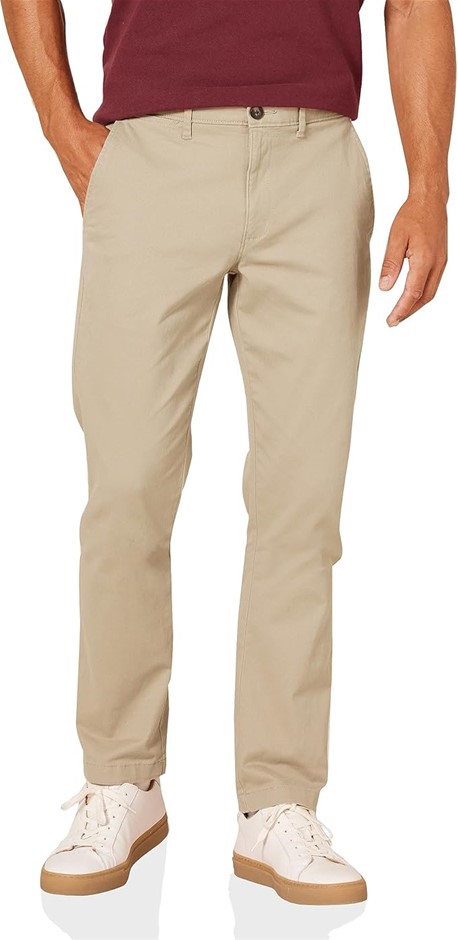 AMAZON ESSENTIALS Men's Slim-Fit Casual Stretch Chino Pant, 28W x 28L, Khak
