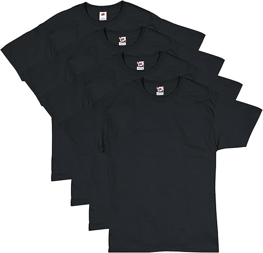 4 x HANES Men's Tees, Size S, 100% Cotton, Black, O5280. Buyers Note - Dis