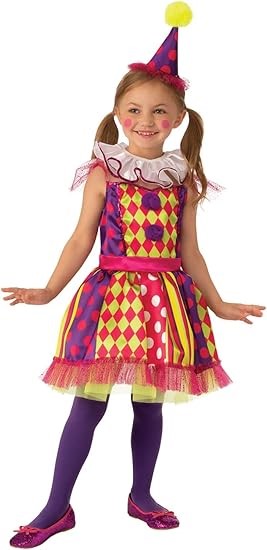 Bright Clown Costume for Kids, Large (12-14 Yrs), 700950. Buyers Note - Di
