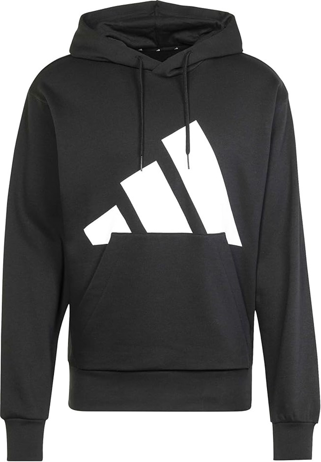 ADIDAS Men's Sportswear Essentials Big Logo Fleece Hoodie, Size 2XL, Black