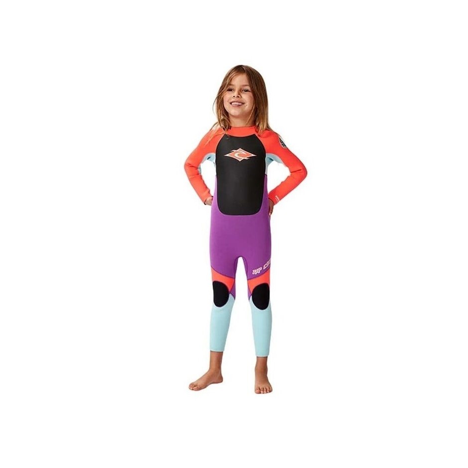 RIP CURL Groms Omega 3/2 Back Zip Steamer Wetsuit, Size 6, Pink (0020). RRP