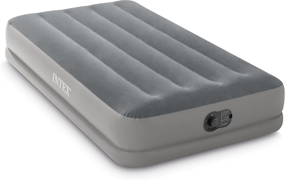 INTEX 64112 - Twin Dura-Beam Prestige Airbed W/Fastfill USB Pump, Size 99cm
