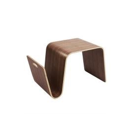 Nordic N-Shape Solid Wood Side Table Walnut