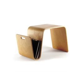 Nordic N-Shape Solid Wood Side Table Natural