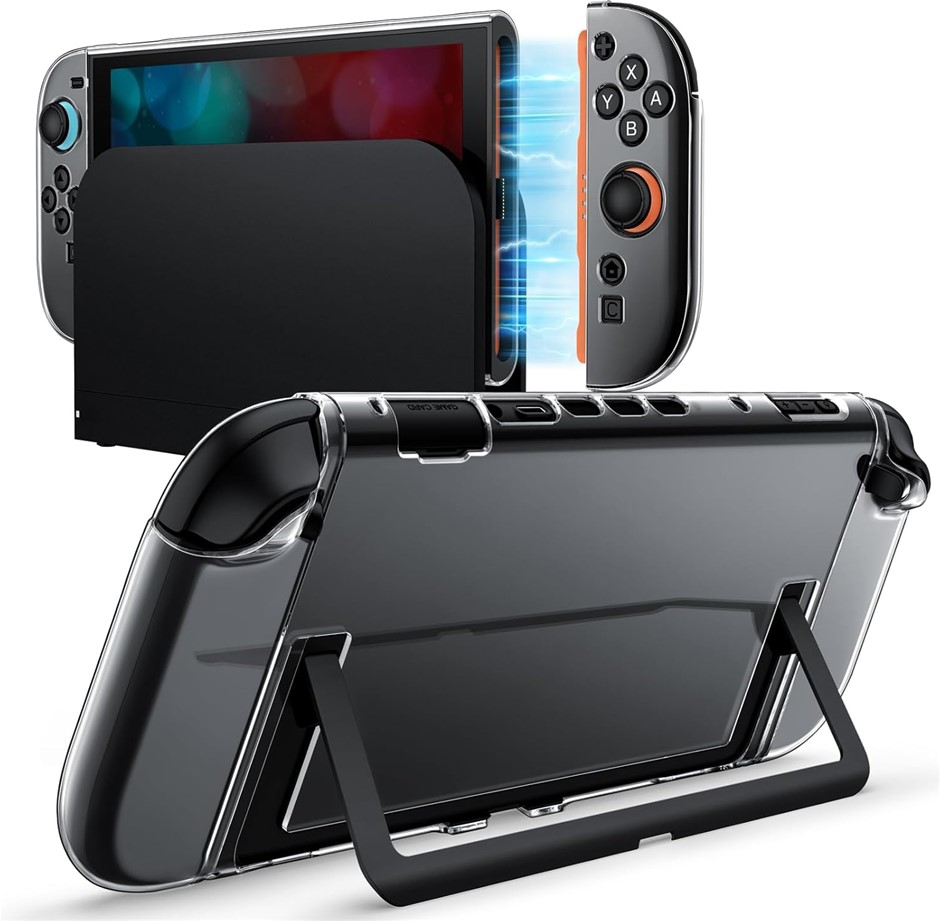 JETech Clear Dockable Case for Nintendo Switch 2 (2025) 7.9 Inch, Soft TPU