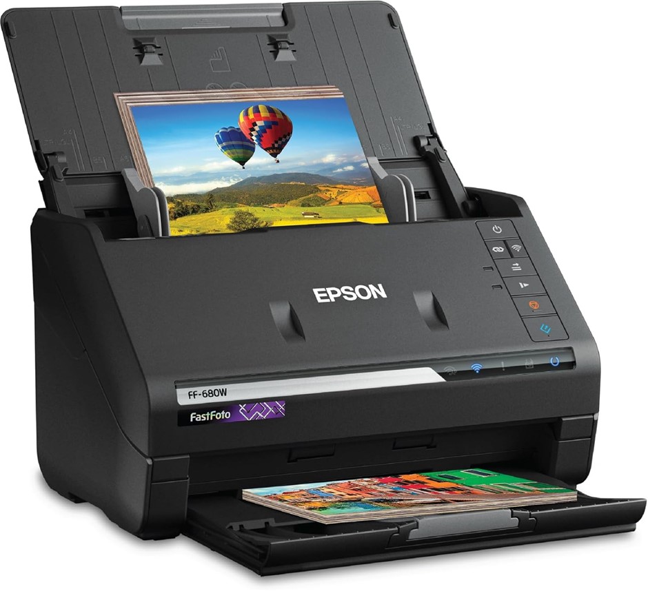 Epson FastFoto FF-680W Photo Scanner, Black. NB: Minor Use.