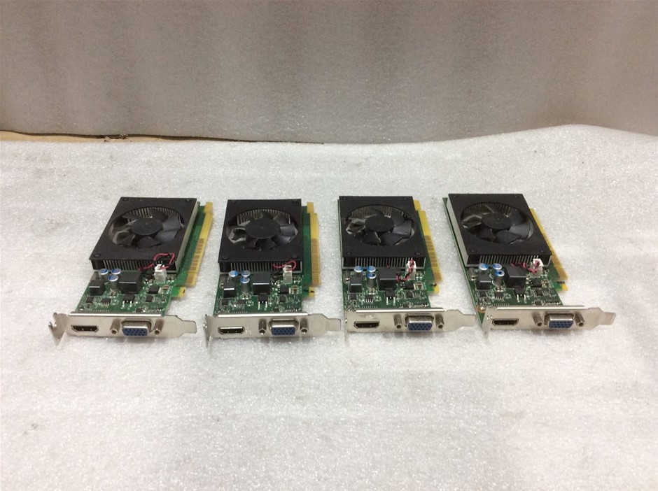 Unknown Brand/Model Display Adapter Graphics Cards (Lot of 4)