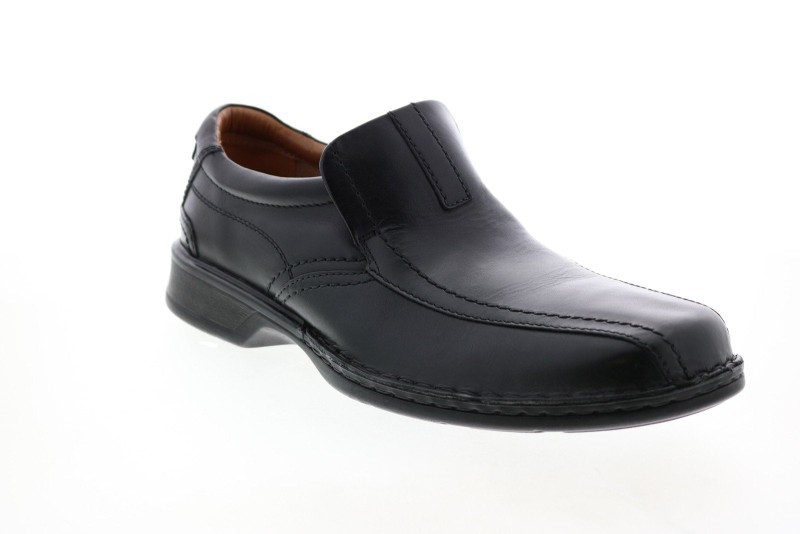 CLARKS Mens Escalade Step Shoes, US11.5M/EU45, Black Leather, 26113918. Bu