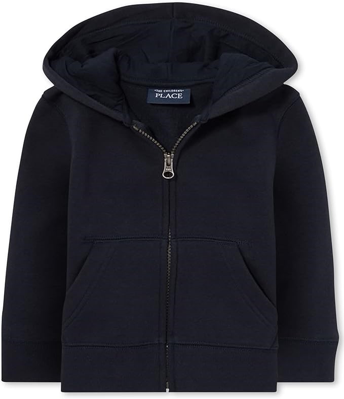 THE CHILDREN'S PLACE Boys' Zip Hoodie, Size 5T, New Navy. Buyers Note - Di