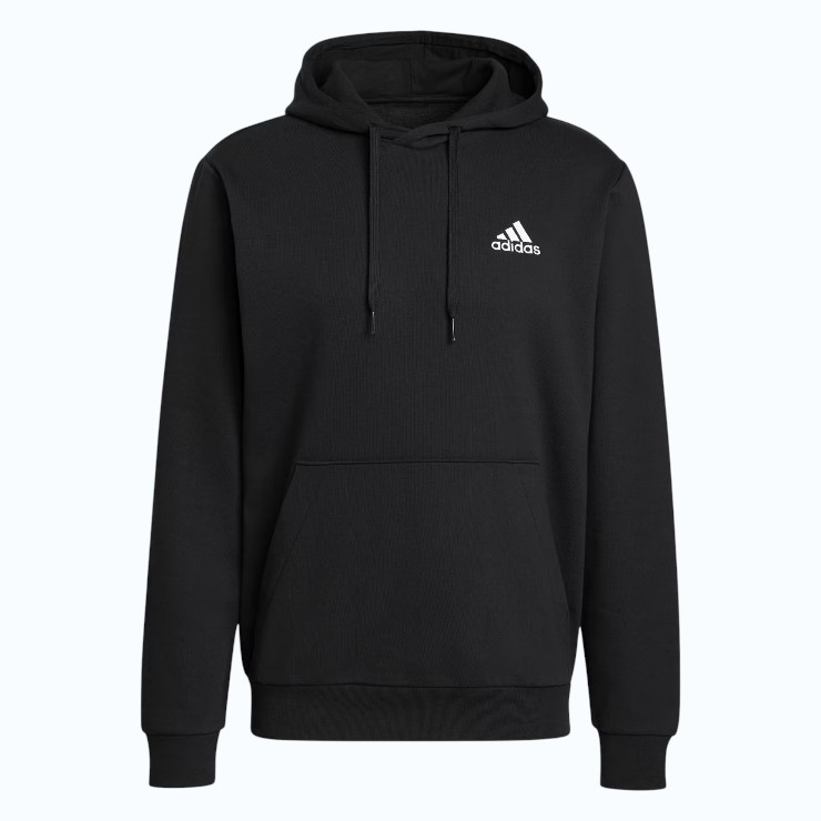 ADIDAS Men's FeelCozy Hoodie, Size AU 2XL, Black/White, GV5294. Buyers Not