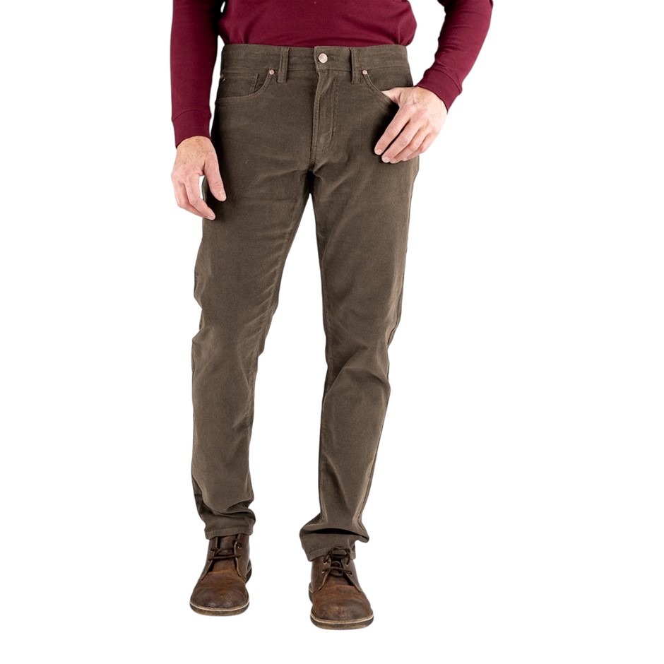 TAILOR VINTAGE Men's Stretch Slim Corduroy Pant, Size 38x30, Fallen Rock.