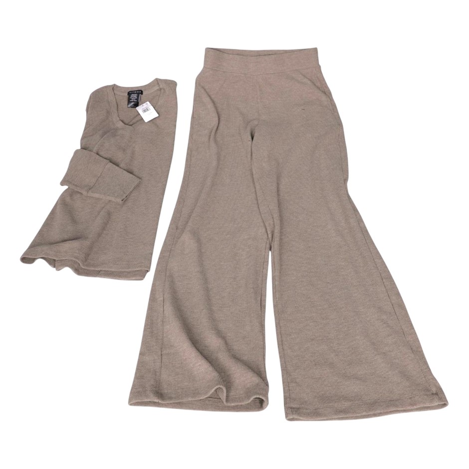 MAX&MIA Women's V-Neck Lounge Set, Size S, Beige (Heather Pebble). Buyers