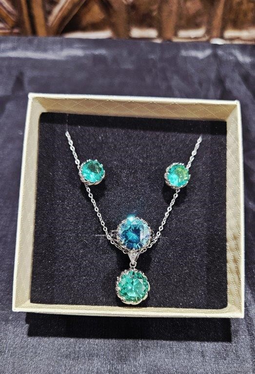 4-Piece Jewellery Set, Necklace, Ring & Earrings(Gift Box Included)