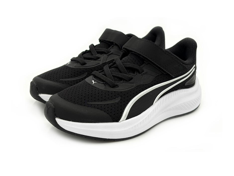 PUMA Kids' Skyrocket 2 AC+ PS Shoes, Size US 12C, Black/White (01), 233057.