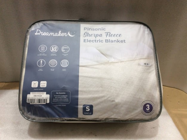 Dreamaker DM-07832R Pinsonic Sherpa Fleece Electric Blanket