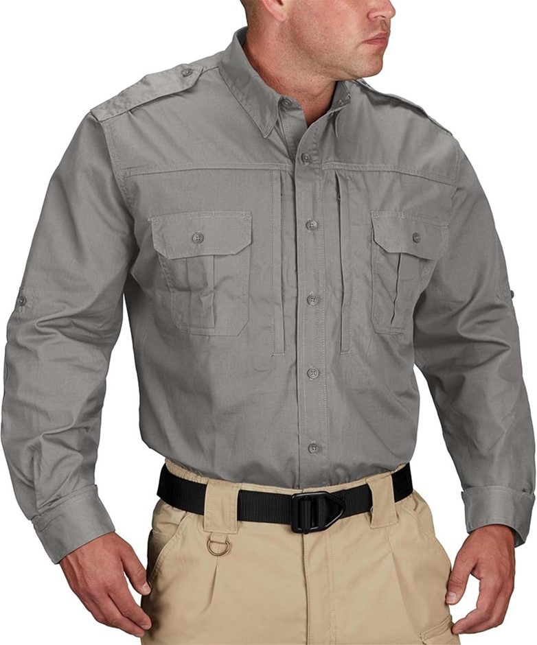 PROPPER Men's Long Sleeve Tactical Shirt, Size 2XL(L), Grey, F531250. Buye