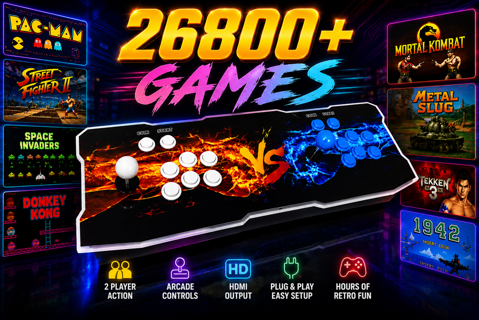 Pandora’s Box Arcade Console 26800 Games 3D/2D HDMI Dual Player