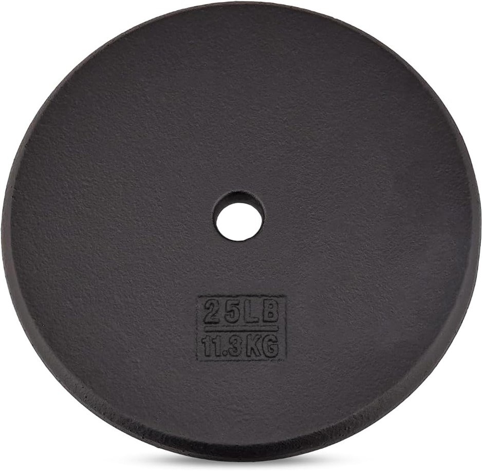 Yes4All Standard 1" Cast Iron Weight Plate for Strength Training, 25lb.
