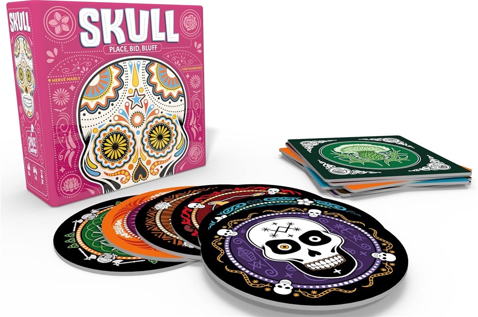 ASMODEE Skull Board Game, for Adults, Fun Party Game of Bluffing: Place, Bi