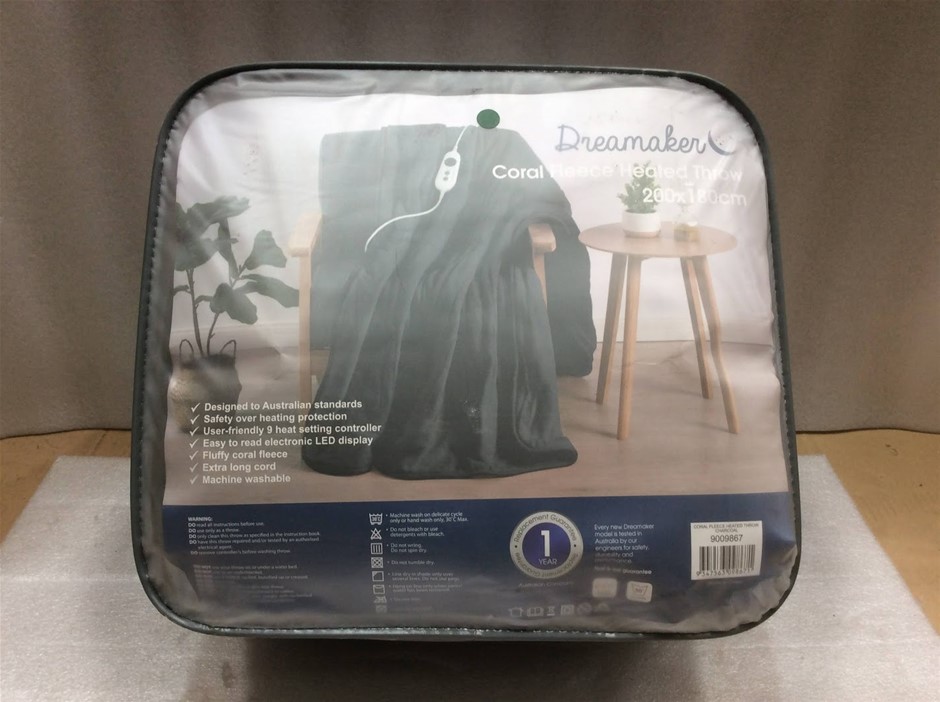 Dreamaker 9009867 Coral Fleece Heated Throw