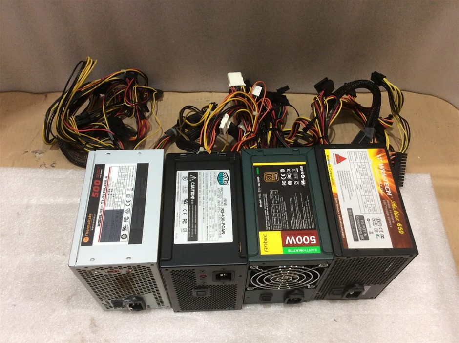 Thermaltake, Cooler Master, Antec & Win tech Computer Power (Lot of 4)