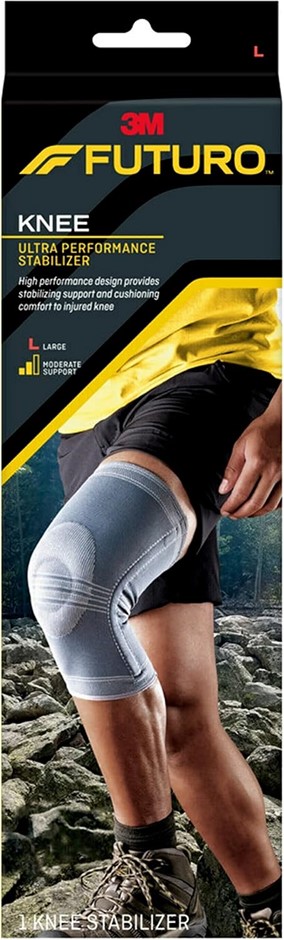 Futuro Active Knit Knee Stabiliser, Size Large. NB: Damaged packaging.