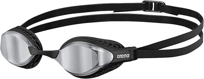 ARENA Airspeed Mirror Anti-Fog Swimming Goggles for Adults, Black.