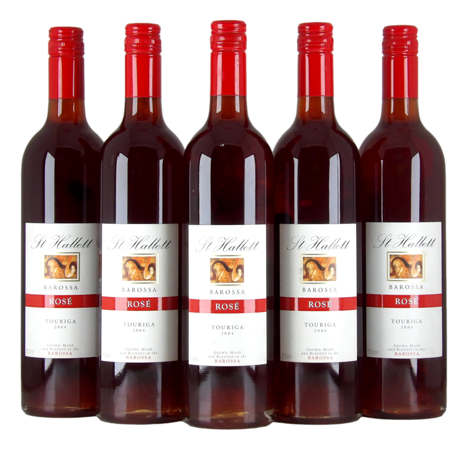 St Hallett Rose Touriga 2004 (5x 750mL), SA.