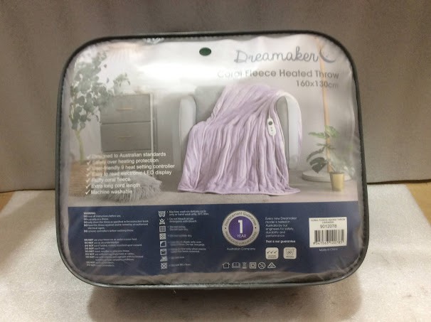 Dreamaker 9012078 Coral Fleece Heated Blanket (160x130cm)