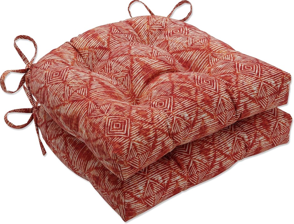 PILLOW PERFECT Outdoor/Indoor Nesco Sunset Large Chairpad (Set Of 2), 17 X