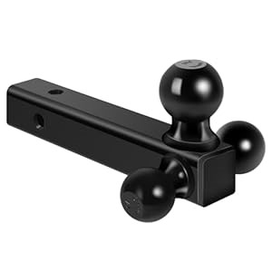 MAXXHAUL 70270 Trailer Hitch Hollow Shaft Triple Ball Mount - Black.
