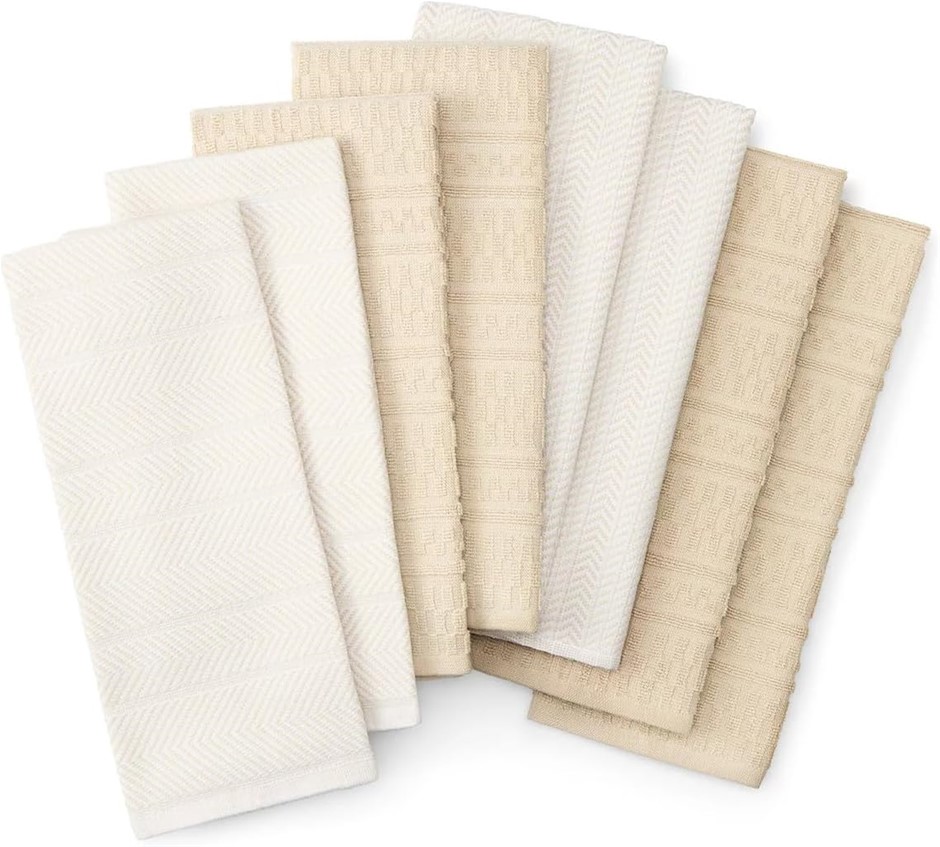 20 x KITCHENAID Kitchen Hand Tea Towels, Cream.
