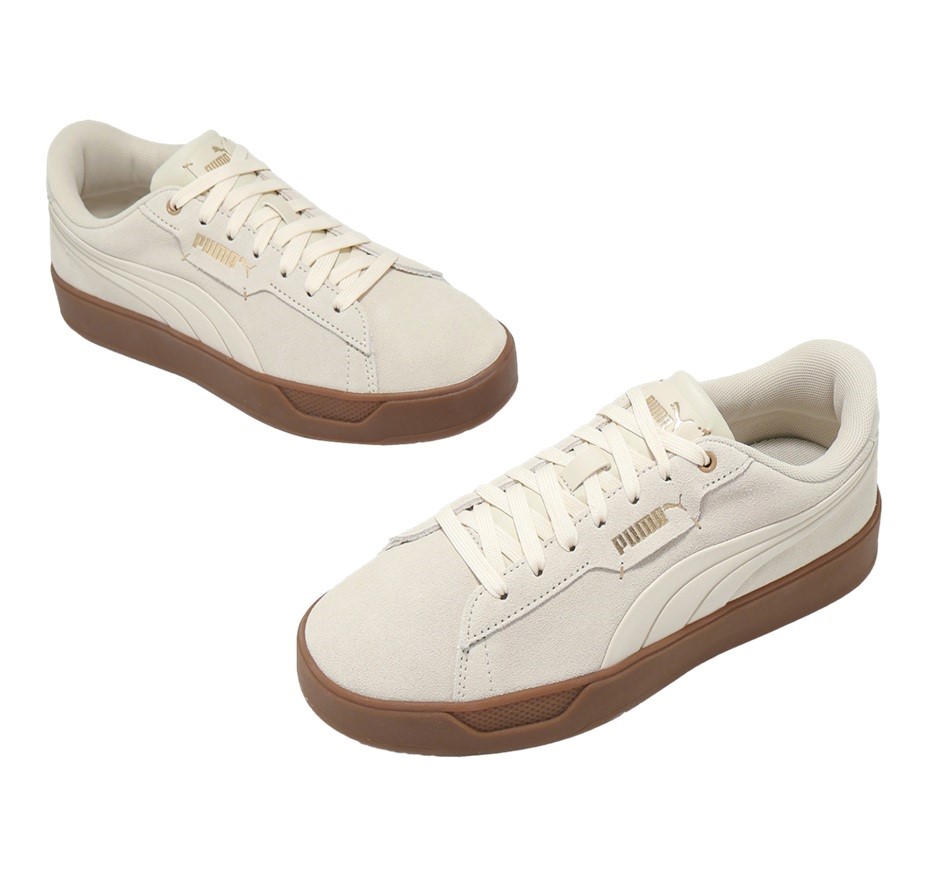 PUMA Women's Smash Belle SD Shoes, Size US8, Alpine Snow/Gold Gum (02), 233