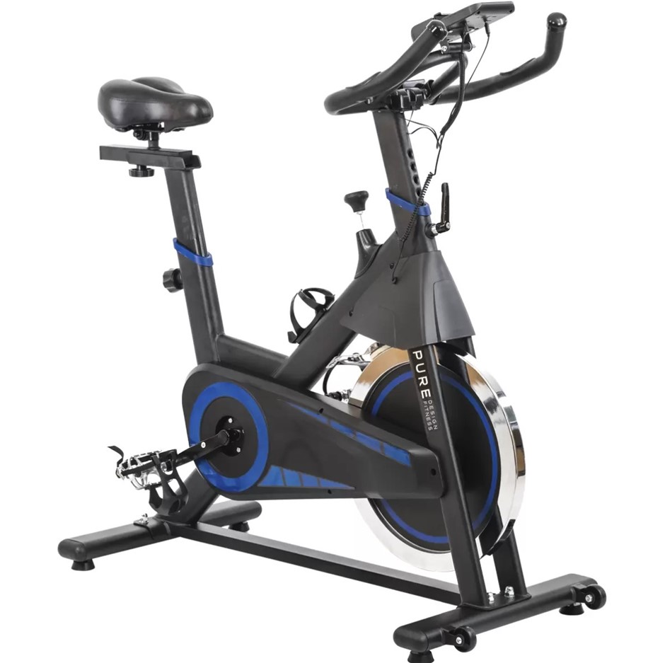 PURE DESIGN Spin Bike SB5A, Black/Blue NB: minor use, powers on, display co